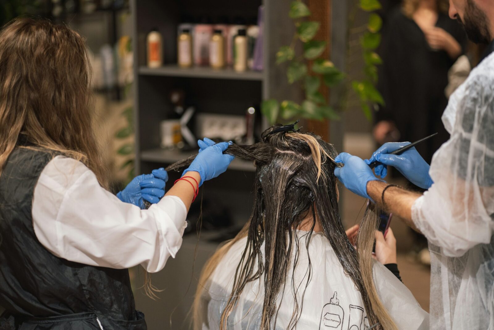 Hair colouring and treatment service